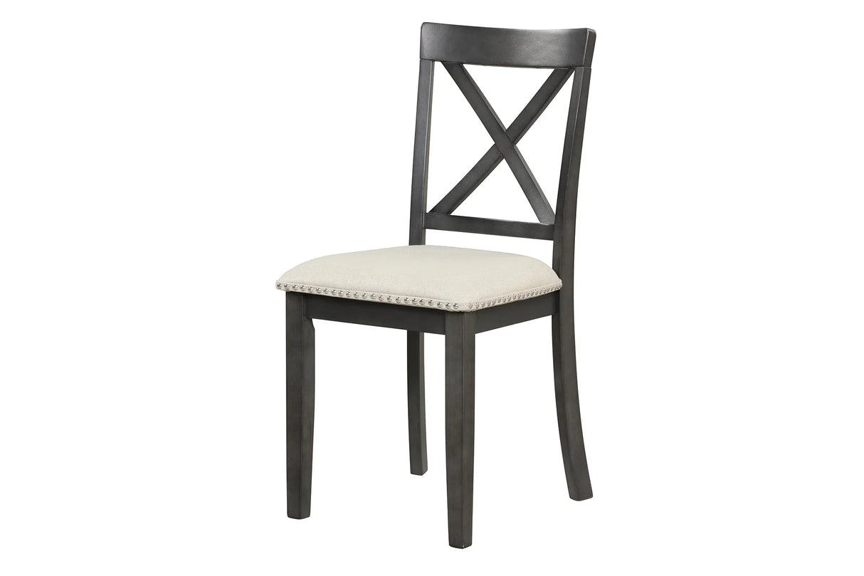 Dining Set Marble Table With Upholstered Chairs Gray - Furniture Home Direct