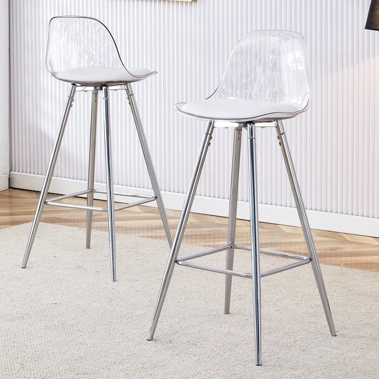 Stylish Upholstered Bar Chairs With Metal Leg - Furniture Home Direct