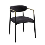 Jaramillo - Chenille Side Chair (Set of 2) - Black - Furniture Home Direct