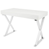 Luster - Contemporary Desk - White - Furniture Home Direct