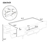Modern Rectangle Coffee Table With Four Drawers - Furniture Home Direct