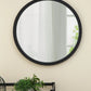 Circle Wall Mirror With Wooden Frame, Wall Mirror For Living Room - Furniture Home Direct