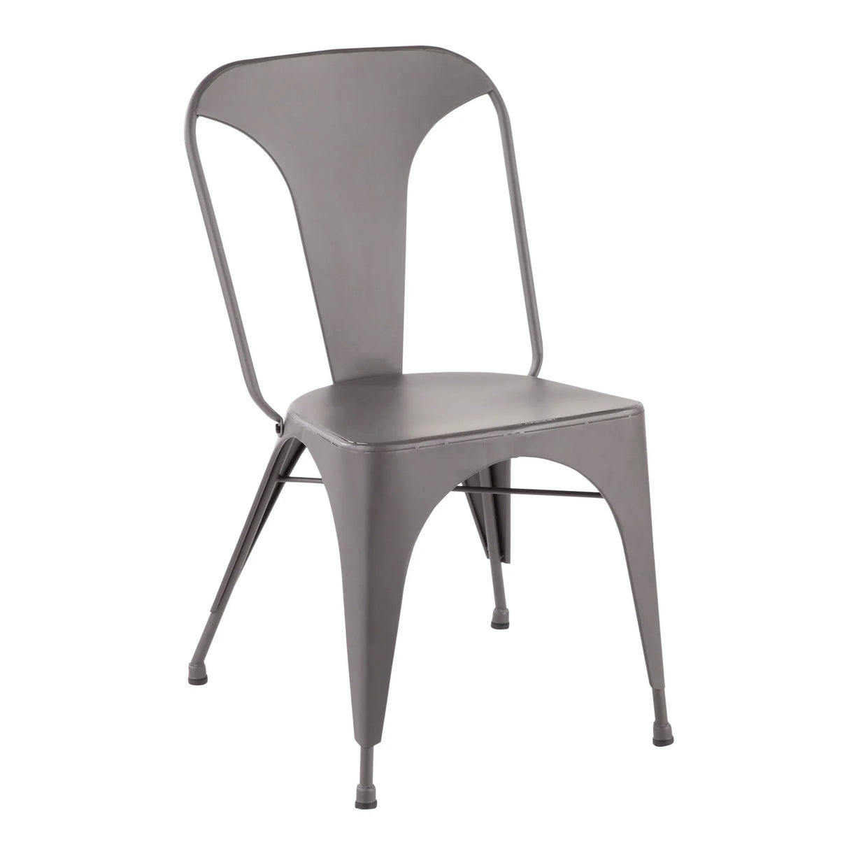 Austin - Industrial Dining Chair (Set of 2) - Matte Gray - Furniture Home Direct
