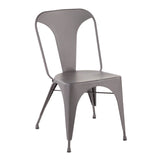 Austin - Industrial Dining Chair (Set of 2) - Matte Gray - Furniture Home Direct