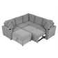 Sectional Sofa Convertible Pull-Out Sofa Bed With A Movable Storage Ottoman For Living Room - Furniture Home Direct