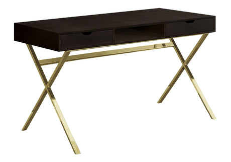Computer Desk For Home Office, Laptop, Storage Drawers, Contemporary & Modern - Espresso - Furniture Home Direct