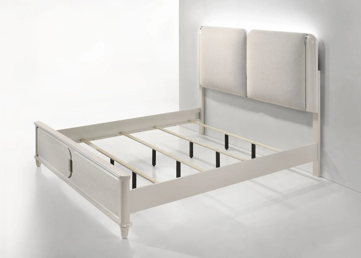 Laveda - Boucle Bed With LED - Furniture Home Direct
