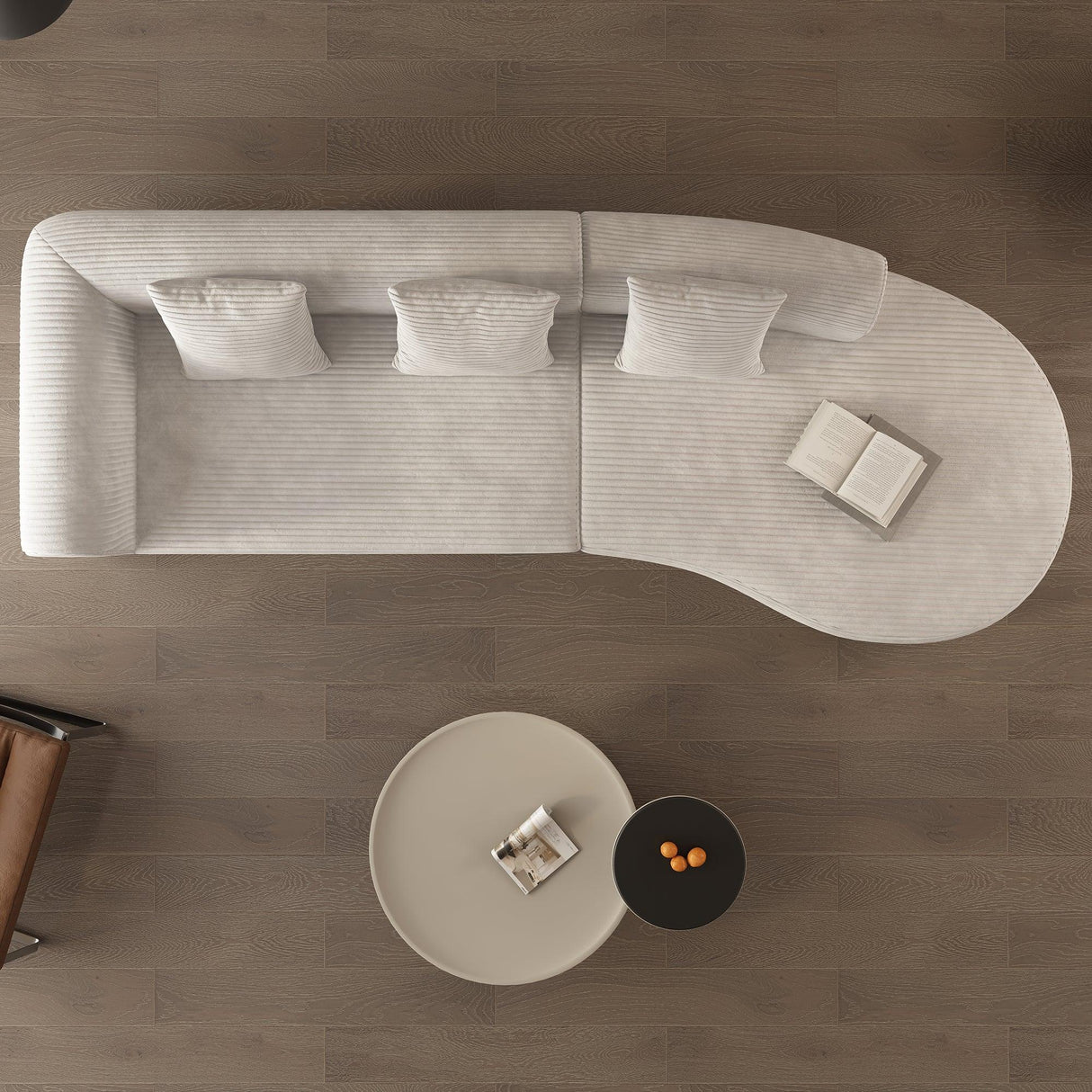 Modular Stationary Sofa - White - Furniture Home Direct