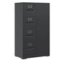 Metal Storage Vertical Filing Cabinet With Lock, 4 Drawers, 1 Door, Steel Construction, School / Office Use - Furniture Home Direct