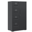 Metal Storage Vertical Filing Cabinet With Lock, 4 Drawers, 1 Door, Steel Construction, School / Office Use - Furniture Home Direct