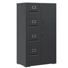 Metal Storage Vertical Filing Cabinet With Lock, 4 Drawers, 1 Door, Steel Construction, School / Office Use - Furniture Home Direct