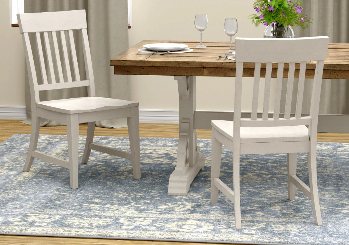 Haidel - Slat Back Dining Chairs (Set of 2) - Furniture Home Direct