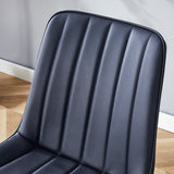 Dining Chairs With PU Leather Upholstery Metal Legs Black - Furniture Home Direct