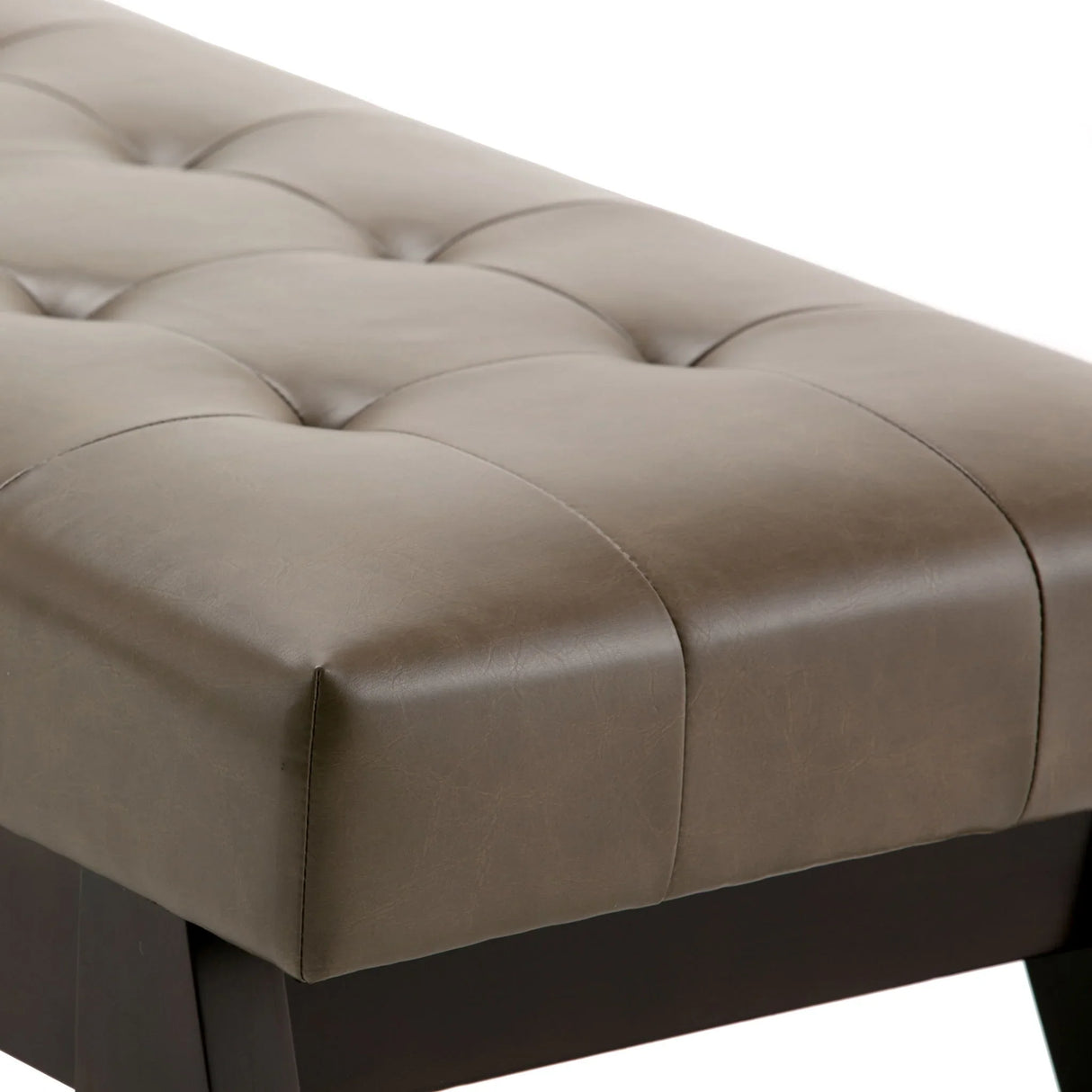 Draper - Upholstered Mid Century Tufted Ottoman Bench - Furniture Home Direct