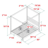 Canopy Bed Frame Modern Minimalist Boho - Furniture Home Direct