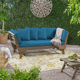 Outdoor Sofa With Wood Frame - Blue - Furniture Home Direct