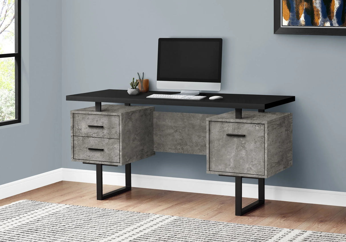 Computer Desk For Home Office, Laptop, Left, Right Set - Up, Storage Drawers, Contemporary & Modern - Furniture Home Direct