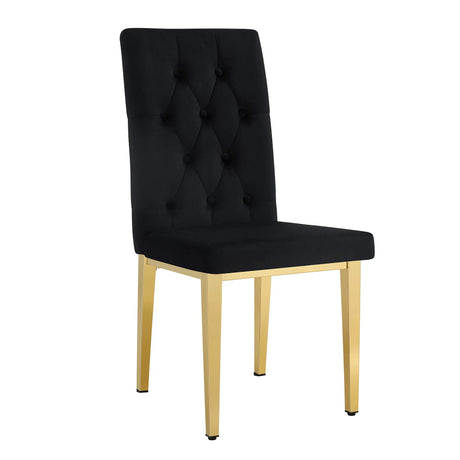 Vintage Style Armless Dining Chairs Set With Grid And Buckle Design - Furniture Home Direct