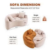 Tai Chi - Curved Dual Depth Loveseat - Furniture Home Direct
