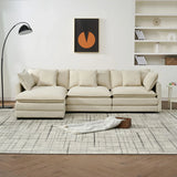 Modular Ottoman Style Deep Seat Sofa With Cushions
