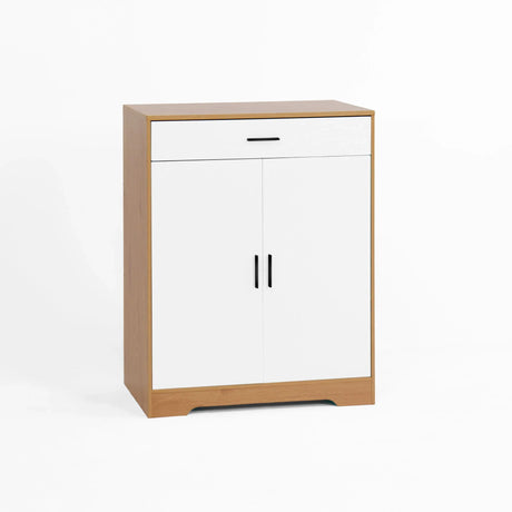 Freestanding Wooden Shoe Cabinet, 4 Tier Organizer With Drawer - Furniture Home Direct