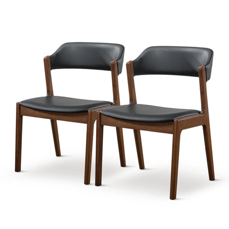 Enzo - Dining Chair (Set of 2) - Black / Brown - Furniture Home Direct