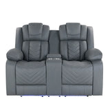 Raize - Power Living Room Set With Storage Console And Cup Holders - Furniture Home Direct