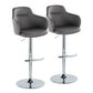 Boyne - Contemporary Adjustable Barstool With Swivel & Rounded T Footrest (Set of 2) - Furniture Home Direct