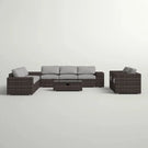 Stylish Rattan Wicker Person Seating Group With Premium Sunbrella Cushions Perfect For Outdoor Entertaining - Furniture Home Direct