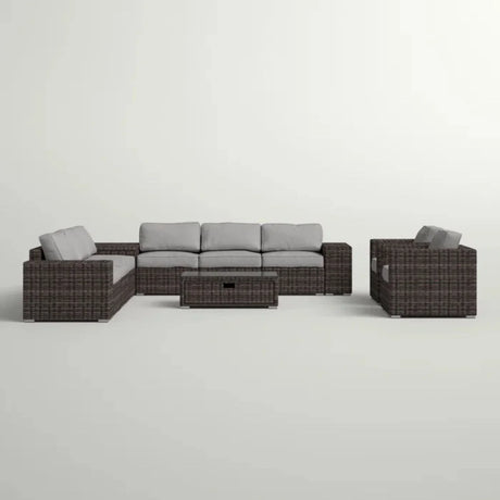 Stylish Rattan Wicker Person Seating Group With Premium Sunbrella Cushions Perfect For Outdoor Entertaining - Furniture Home Direct