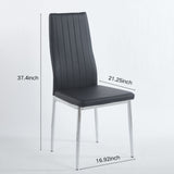 Chrome Leg Dining Chair (Set of 4)