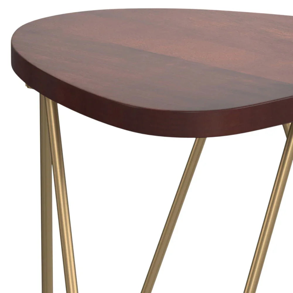 Patrice - Handcrafted Metal And Wood Accent Table - Furniture Home Direct