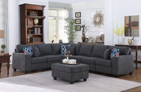 Cooper - Sectional Sofa With Ottoman And Cupholder - Furniture Home Direct