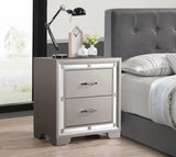 Alana - Nightstand - Silver Champagne - Furniture Home Direct