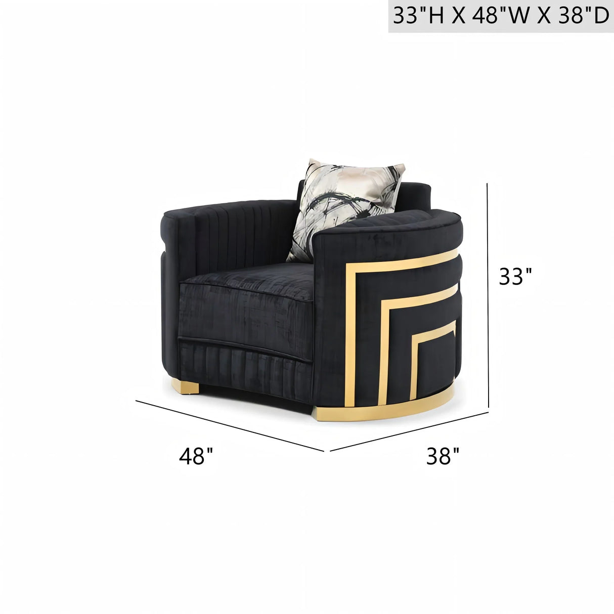 Soledad - Chair Upholstered With Hued Accents - Black - Furniture Home Direct