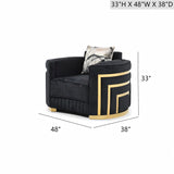 Soledad - Chair Upholstered With Hued Accents - Black - Furniture Home Direct