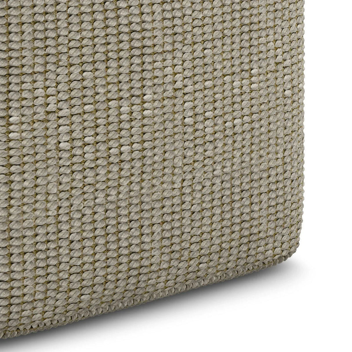 Zelma - Square Woven Outdoor / Indoor Pouf - Cream / Natural - Furniture Home Direct
