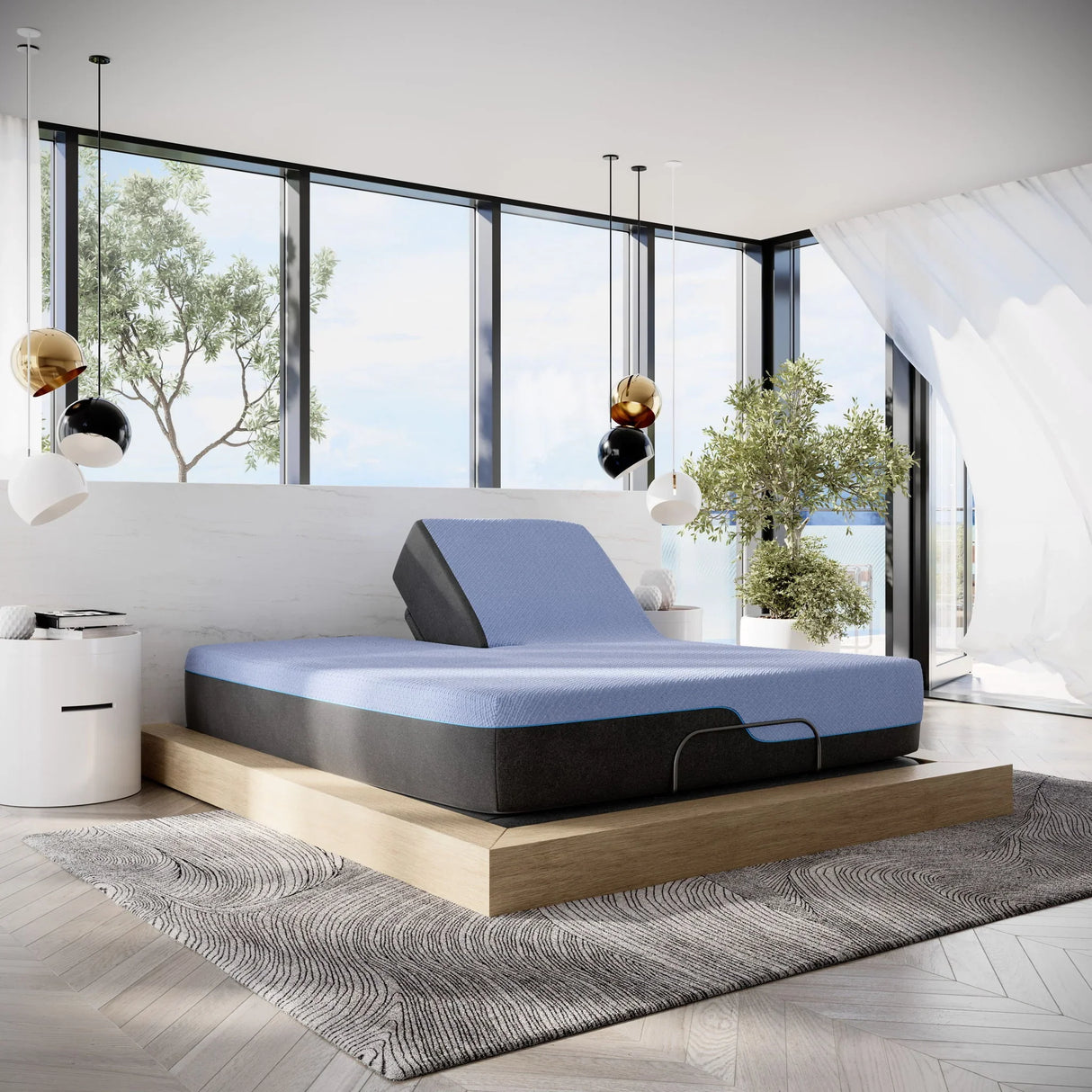 Refresh - 12" Flex Head Hybrid Cooling Fast Responding Latex Foam And Coil Mattress - Furniture Home Direct