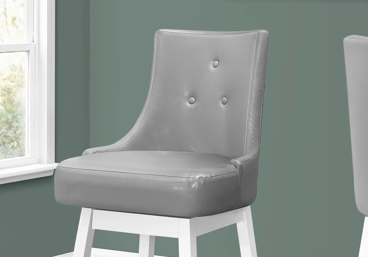 Swivel Stool Bar Height, Transitional (Set of 2) - Furniture Home Direct