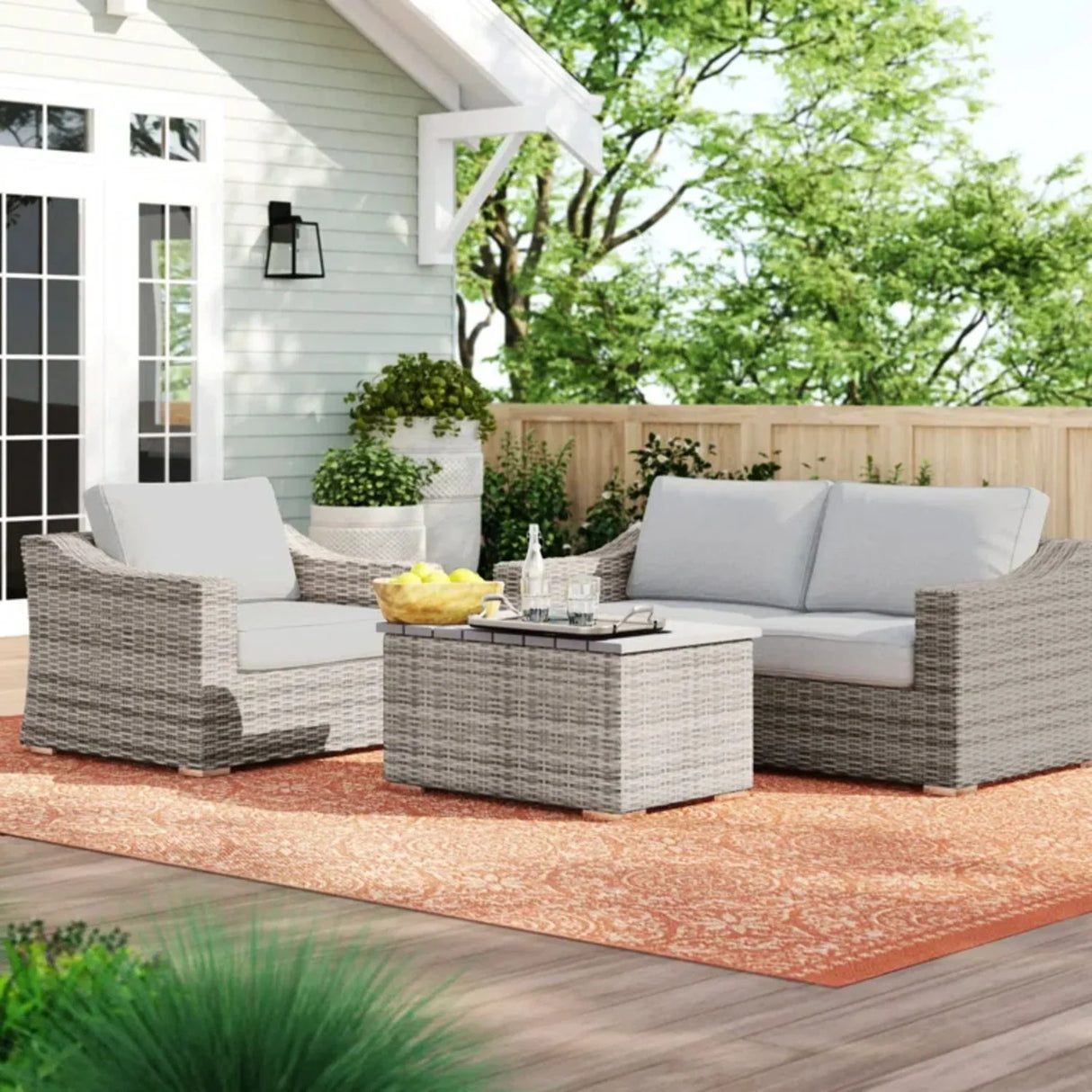 Stylish Sofa Seating Group With Cushions Perfect For Outdoor Gatherings - Furniture Home Direct