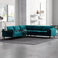 Amber - Velvet Corner Sectional Sofa - Furniture Home Direct