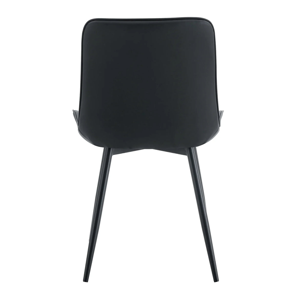 Dining Chairs With PU Leather Upholstery Metal Legs Black - Furniture Home Direct