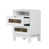 Bedroom Bundle - Queen Bed + Dresser + Two Nightstands + Rug + Faux Plant - Furniture Home Direct