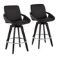 Cosmo - Contemporary Fixed Height Counter Stool With Swivel And Round Footrest (Set of 2) - Furniture Home Direct