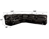 Saul - Power Recliner Sectional Sofa With USB Port Cupholder Console - Furniture Home Direct