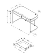 Computer Desk For Home Office, Laptop, Storage Drawers, Contemporary And Modern - White - Furniture Home Direct