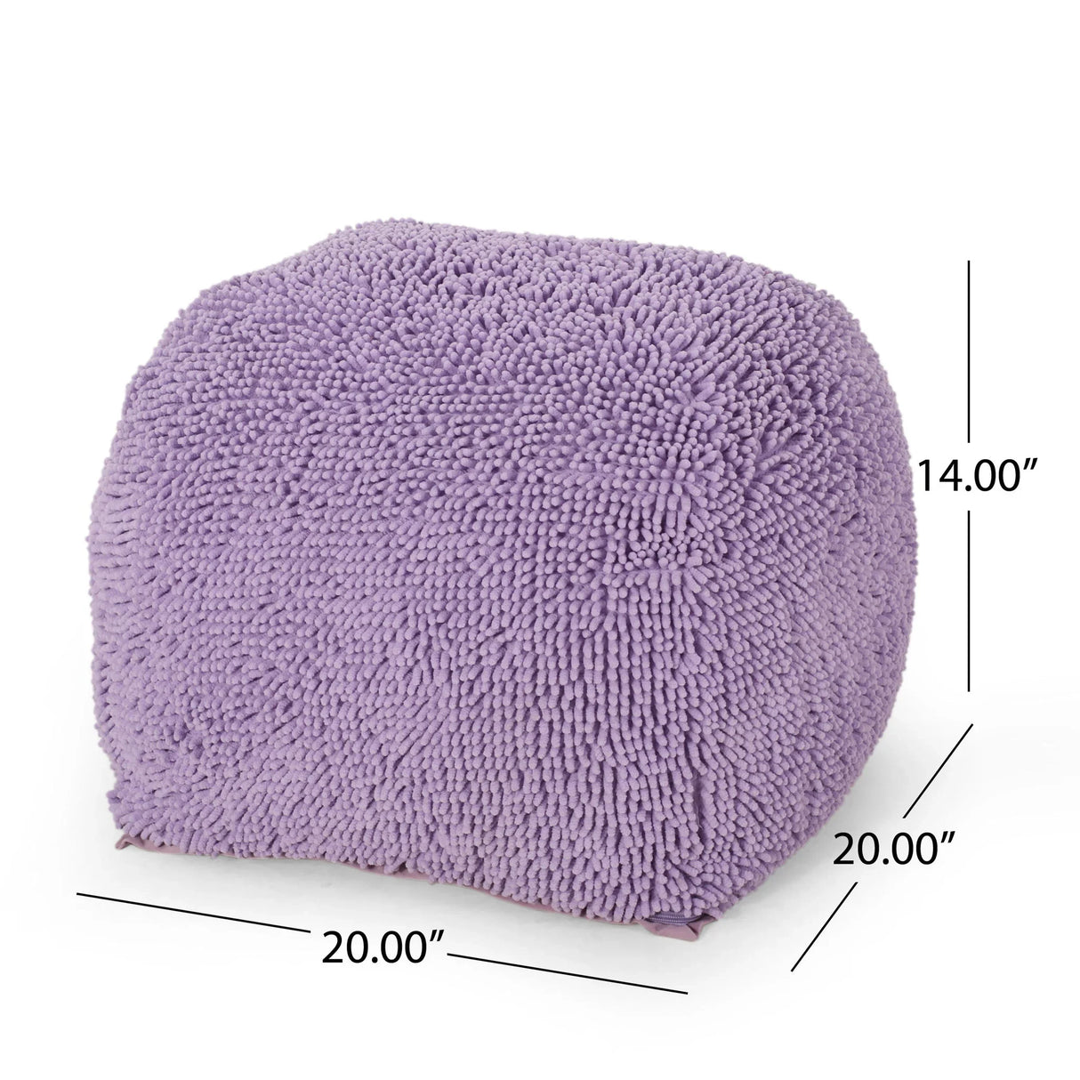 Spongy Microfiber Square Pouf Soft Seating - Furniture Home Direct