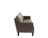 2 Piece Living Room Set in Black Faux Leather - Furniture Home Direct