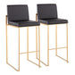 Fuji - Contemporary Design High Back Barstool (Set of 2) - Furniture Home Direct