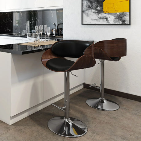 Amery - Mid Century Modern Adjustable Swivel Bar Stool - Furniture Home Direct